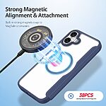 Θήκη iPhone 16 DUX DUCIS Skin X Pro Series με βάση στήριξης, συμβατό με MagSafe φορτιστή υποδοχή καρτών και μαγνητικό κούμπωμα Flip Wallet από συνθετικό δέρμα και εσωτερικό TPU μπλε - Image 4