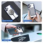 Θήκη iPhone 16 DUX DUCIS Skin X Pro Series με βάση στήριξης, συμβατό με MagSafe φορτιστή υποδοχή καρτών και μαγνητικό κούμπωμα Flip Wallet από συνθετικό δέρμα και εσωτερικό TPU μπλε - Image 5