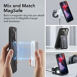 Θήκη iPhone 16 ESR Magnetic Series Silicone Sockproof συμβατή με MagSafe φορτιστή, Transparent Πλάτη TPU μαύρο - Image 4
