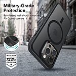 Θήκη iPhone 16 ESR Magnetic Series Silicone Sockproof συμβατή με MagSafe φορτιστή, Transparent Πλάτη TPU μαύρο - Image 5