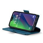 Θήκη iPhone 16 Plus CASEME 023 Series Πορτοφόλι με βάση στήριξης, υποδοχές καρτών και μαγνητικό κούμπωμα από συνθετικό δέρμα και TPU μπλε - Image 3