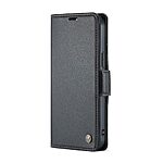 Θήκη iPhone 16 Pro CASEME 023 Series Πορτοφόλι με βάση στήριξης, υποδοχές καρτών και μαγνητικό κούμπωμα από συνθετικό δέρμα και TPU μαύρο - Image 4