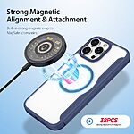 Θήκη iPhone 16 Pro Max DUX DUCIS Skin X Pro Series με βάση στήριξης, συμβατό με MagSafe φορτιστή υποδοχή καρτών και μαγνητικό κούμπωμα Flip Wallet από συνθετικό δέρμα και εσωτερικό TPU μπλε - Image 4