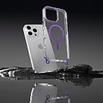 Θήκη iPhone 16 Pro Max Mad Mask Hybrid Sockproof Transparent V2 πλάτη με κορδόνι, συμβατό με MagSafe φορτιστή, από αντικραδασμικό TPU μαύρο - Image 5