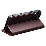 Θήκη iPhone 16 Pro Max QIALINO book v2 από Premium αυθεντικό δέρμα Genuine Cowhide καφέ - Image 2