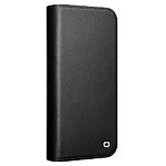 Θήκη iPhone 16 Pro Max QIALINO book v2 από Premium αυθεντικό δέρμα Genuine Cowhide μαύρο - Image 5