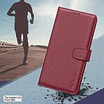 Θήκη Google Pixel 9 5G / Pixel 9 Pro 5G BINFEN COLOR Leather Wallet series 12 με βάση στήριξης, υποδοχές καρτών και μαγνητικό κούμπωμα κόκκινο - Image 4