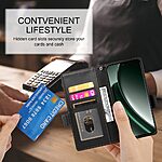 Θήκη Realme GT 6 5G / GT 6T 5G DIERFENG DF 010 Foldable Series με βάση στήριξης, υποδοχή καρτών και μαγνητικό κούμπωμα Flip Wallet από συνθετικό δέρμα και εσωτερικό TPU μαύρο - Image 5