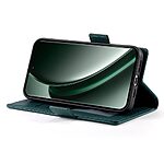 Θήκη Realme GT 6 5G / GT 6T 5G DIERFENG DF 010 Foldable Series με βάση στήριξης, υποδοχή καρτών και μαγνητικό κούμπωμα Flip Wallet από συνθετικό δέρμα και εσωτερικό TPU πράσινο σκούρο - Image 4