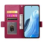 υποδοχή καρτών και μαγνητικό κούμπωμα Flip Wallet από συνθετικό δέρμα και εσωτερικό TPU κόκκινο σκούρο