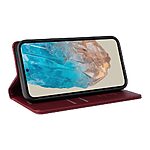 Θήκη Samsung Galaxy M35 5G YIKATU Folio Series με βάση στήριξης, υποδοχή καρτών και μαγνητικό κούμπωμα Flip Wallet από συνθετικό δέρμα και TPU κόκκινο σκούρο - Image 4