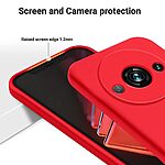 Θήκη Xiaomi Redmi A3X OEM Soft Liquid Silicone Πλάτη σιλικόνης με κορδόνι κόκκινο - Image 5