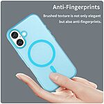 Θήκη iPhone 16 Mad Mask Λεπτή ματ ημιδιάφανη με ανθεκτικό TPU+PC υλικό και συμβατότητα MagSafe για άνετη φόρτιση μπλε - Image 5