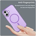 Θήκη iPhone 16 Mad Mask Λεπτή ματ ημιδιάφανη με ανθεκτικό TPU+PC υλικό και συμβατότητα MagSafe για άνετη φόρτιση μωβ σκούρο - Image 5