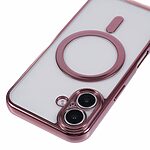 Θήκη iPhone 16 Mad Mask Διάφανο κάλυμμα με συμβατότητα MagSafe και μακρύ λουράκι, ανθεκτική κατασκευή TPU+PC για προστασία από γρατζουνιές ροζ χρυσό - Image 5