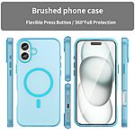 Θήκη iPhone 16 Plus Mad Mask Λεπτή ματ ημιδιάφανη με ανθεκτικό TPU+PC υλικό και συμβατότητα MagSafe για άνετη φόρτιση μπλε - Image 3