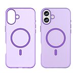 Θήκη iPhone 16 Plus Mad Mask Λεπτή ματ ημιδιάφανη με ανθεκτικό TPU+PC υλικό και συμβατότητα MagSafe για άνετη φόρτιση μωβ σκούρο - Image 2