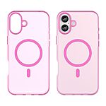 Θήκη iPhone 16 Plus Mad Mask Λεπτή ματ ημιδιάφανη με ανθεκτικό TPU+PC υλικό και συμβατότητα MagSafe για άνετη φόρτιση ροζ - Image 2