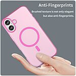 Θήκη iPhone 16 Plus Mad Mask Λεπτή ματ ημιδιάφανη με ανθεκτικό TPU+PC υλικό και συμβατότητα MagSafe για άνετη φόρτιση ροζ - Image 5