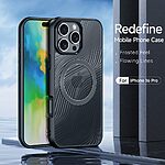 Θήκη iPhone 16 Pro DUX DUCIS Aimo Kickstand Series συμβατό με MagSafe φορτιστή - Ανθεκτική στις Πτώσεις μαύρο - Image 3