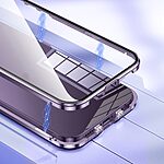 Θήκη iPhone 16 Pro Mad Mask μεταλλική με εσωτερικό μαγνήτη V2 και ανθεκτικό Tempered Glass 360° διπλής όψης με Camera Protection Lips μωβ - Image 4