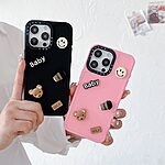 Θήκη iPhone 16 Pro Mad Mask TPU με 3D Σχέδιο Καφέ Αρκουδάκι και Μαύρο Πλαίσιο Κάμερας για Προστασία ροζ - Image 2