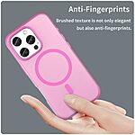 Θήκη iPhone 16 Pro Mad Mask Λεπτή ματ ημιδιάφανη με ανθεκτικό TPU+PC υλικό και συμβατότητα MagSafe για άνετη φόρτιση ροζ - Image 5