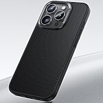 Θήκη iPhone 16 Pro Max BENKS Shockproof από Αυθεντικό Kevlar Aramid Fiber Ultra Thin Πλάτη συμβατή με MagSafe Φορτιστή μαύρο - Image 3