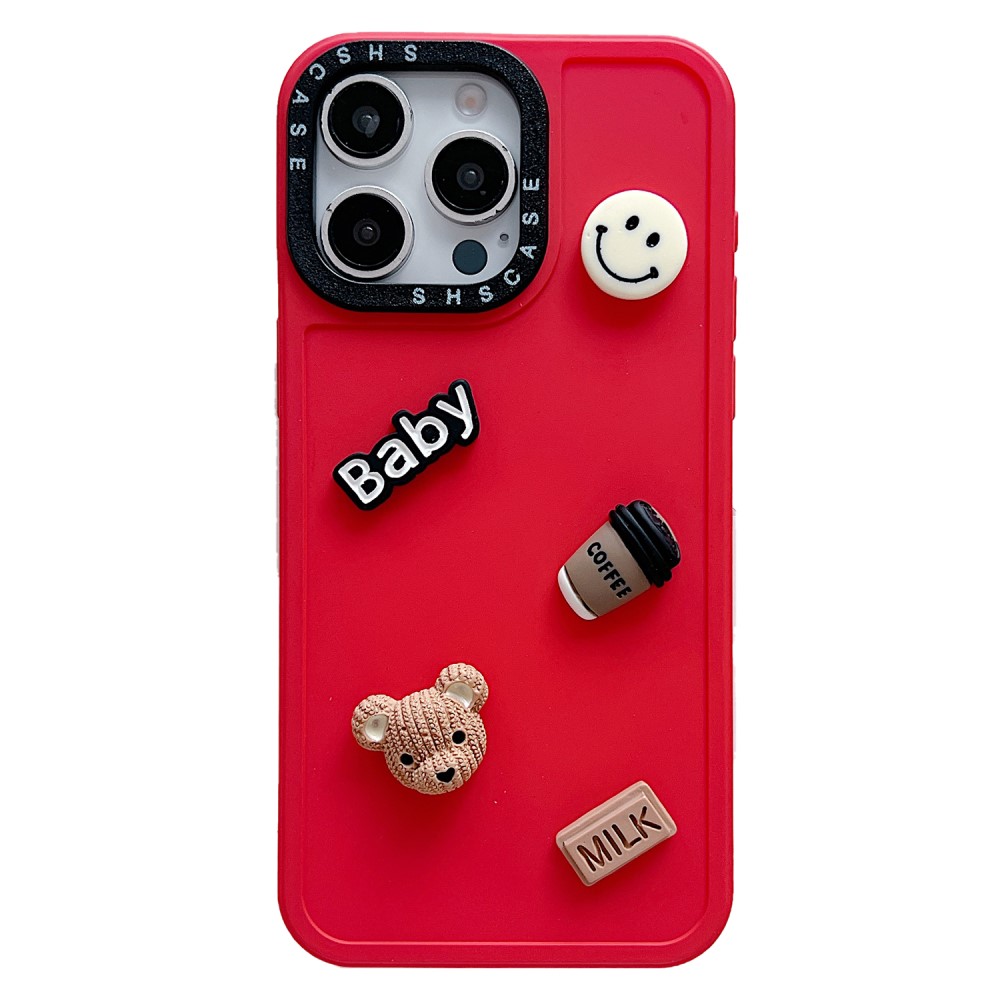 Θήκη iPhone 16 Pro Max Mad Mask TPU με 3D Σχέδιο Καφέ Αρκουδάκι και Μαύρο Πλαίσιο Κάμερας για Προστασία κόκκινο Θήκη iPhone 16 Pro Max Mad Mask TPU με 3D Σχέδιο Καφέ Αρκουδάκι και Μαύρο Πλαίσιο Κάμερας για Προστασία κόκκινο