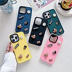 Θήκη iPhone 16 Pro Max Mad Mask TPU με 3D Σχέδιο Καφέ Αρκουδάκι και Μαύρο Πλαίσιο Κάμερας για Προστασία μπλε σκούρο - Image 2