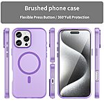 Θήκη iPhone 16 Pro Max Mad Mask Λεπτή ματ ημιδιάφανη με ανθεκτικό TPU+PC υλικό και συμβατότητα MagSafe για άνετη φόρτιση μωβ σκούρο - Image 3