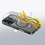 Θήκη iPhone 16 Pro ROCK Silicone Sockproof frame συμβατό με MagSafe φορτιστή Transparent Πλάτη TPU γκρι - Image 5