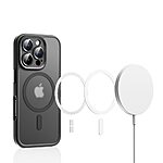 Θήκη iPhone 16 Pro ROCK Silicone Sockproof frame συμβατό με MagSafe φορτιστή Transparent Πλάτη TPU μαύρο - Image 2