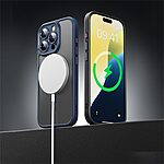 Θήκη iPhone 16 Pro ROCK Silicone Sockproof frame συμβατό με MagSafe φορτιστή Transparent Πλάτη TPU μαύρο - Image 3