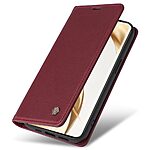 Θήκη Honor 200 Pro 5G YIKATU Folio Series με βάση στήριξης, υποδοχή καρτών και μαγνητικό κούμπωμα Flip Wallet από συνθετικό δέρμα και TPU κόκκινο σκούρο - Image 5