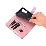 Θήκη Samsung Galaxy S24 FE 5G AZNS Litchi Retro Texture Leather με βάση στήριξης, υποδοχές καρτών και μαγνητικό κούμπωμα ροζ χρυσό - Image 5