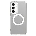 Θήκη Samsung Galaxy S24 FE 5G Mad Mask Silicone Sockproof Candy Series με υποδοχή για MagSafe φόρτιση Anti-Slip Transparent Πλάτη TPU λευκό - Image 2