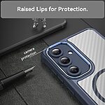 Θήκη Samsung Galaxy S24 FE 5G Mad Mask Premium υφή carbon fiber, προστασία κάμερας και συμβατότητα με MagSafe για εύκολη φόρτιση μπλε - Image 5