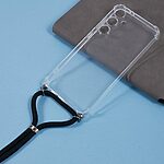 Θήκη Samsung Galaxy S24 FE 5G OEM Silicone Sockproof Transparent πλάτη με κορδόνι από αντικραδασμικό TPU - Image 3