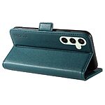 Θήκη Samsung Galaxy S24 FE 5G YIKATU Folio Series 003 με βάση στήριξης, υποδοχή καρτών και μαγνητικό κούμπωμα Flip Wallet από συνθετικό δέρμα και TPU πράσινο - Image 4