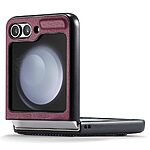 Θήκη Samsung Galaxy Z Flip6 5G / Z Flip7 FE 5G CASEME 023 Series Πορτοφόλι με βάση στήριξης, υποδοχές καρτών και μαγνητικό κούμπωμα από συνθετικό δέρμα και TPU κόκκινο σκούρο - Image 3