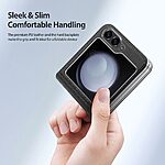 Θήκη Samsung Galaxy Z Flip6 5G / Z Flip7 FE 5G DUX DUCIS Bril Series Leather Coated συμβατό με MagSafe φορτιστή Πλάτη TPU μαύρο - Image 3