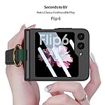 Θήκη Samsung Galaxy Z Flip6 5G / Z Flip7 FE 5G GKK Προστατευτική Κατασκευή από Σκληρό Υλικό με Μεταλλικό Δαχτυλίδι και Λουράκι δερματίνη για Ευκολία στη Μεταφορά μαύρο - Image 3