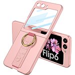 Θήκη Samsung Galaxy Z Flip6 5G / Z Flip7 FE 5G GKK Προστατευτική Κατασκευή από Σκληρό Υλικό με Μεταλλικό Δαχτυλίδι και Λουράκι δερματίνη για Ευκολία στη Μεταφορά μαύρο - Image 5