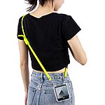 Θήκη Samsung Galaxy Z Flip6 5G / Z Flip7 FE 5G GKK Διάφανο Ανθεκτικό κάλυμμα με Προστασία Συστήματος Αναδίπλωσης, Μεταλλικό Δαχτυλίδι και Αποσπώμενο Λουρί Μεταφοράς κίτρινο - Image 3