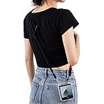 Θήκη Samsung Galaxy Z Flip6 5G / Z Flip7 FE 5G GKK Διάφανο Ανθεκτικό κάλυμμα με Προστασία Συστήματος Αναδίπλωσης, Μεταλλικό Δαχτυλίδι και Αποσπώμενο Λουρί Μεταφοράς μαύρο - Image 3