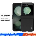 Θήκη Samsung Galaxy Z Flip6 5G / Z Flip7 FE 5G IMAK Ruiyi Series με υφή Carbon Fiber από συνθετικό δέρμα και σκληρό πλαστικό μαύρο - Image 2