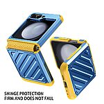 Θήκη Samsung Galaxy Z Flip6 5G / Z Flip7 FE 5G Mad Mask Electroplating Armor με ενισχυμένη προστασία και ανθεκτικά υλικά TPU+PC μπλε - Image 2