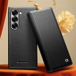 Θήκη Samsung Galaxy Z Fold6 5G QIALINO book v5 με μαγνητικό κούμπωμα από Premium αυθεντικό δέρμα Genuine Cowhide μαύρο - Image 3