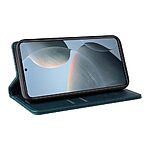 Θήκη Xiaomi 14T 5G YIKATU Folio Series με βάση στήριξης, υποδοχή καρτών και μαγνητικό κούμπωμα Flip Wallet από συνθετικό δέρμα και TPU πράσινο - Image 3